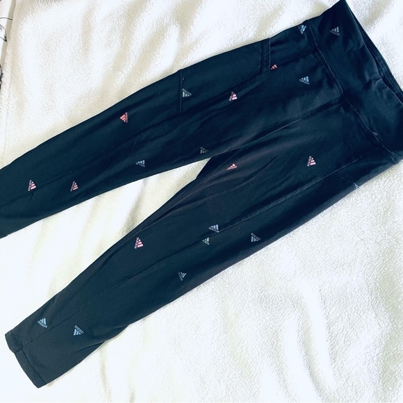 Adidas Lot of 2 Girls' Leggings Slim Fit - Size M (10/12) AEROREADY & Cotton - Picture 11 of 13